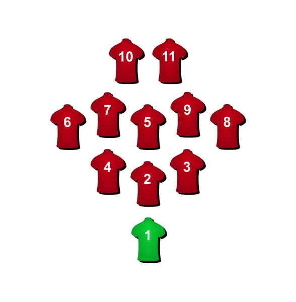 Formación de fútbol — Vector de stock