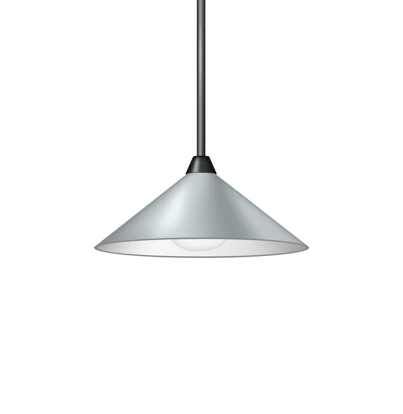 Lampe suspendue rétro gris clair — Image vectorielle