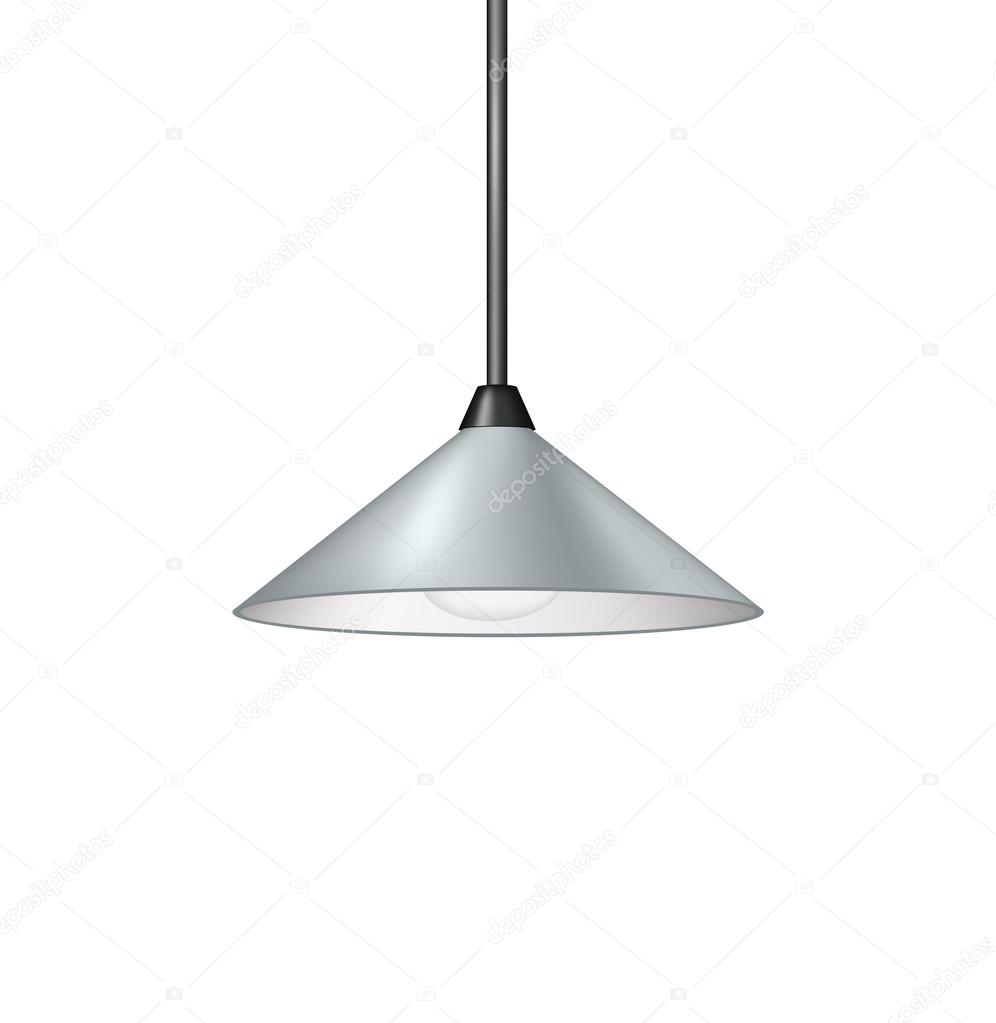 Retro light grey hanging lamp