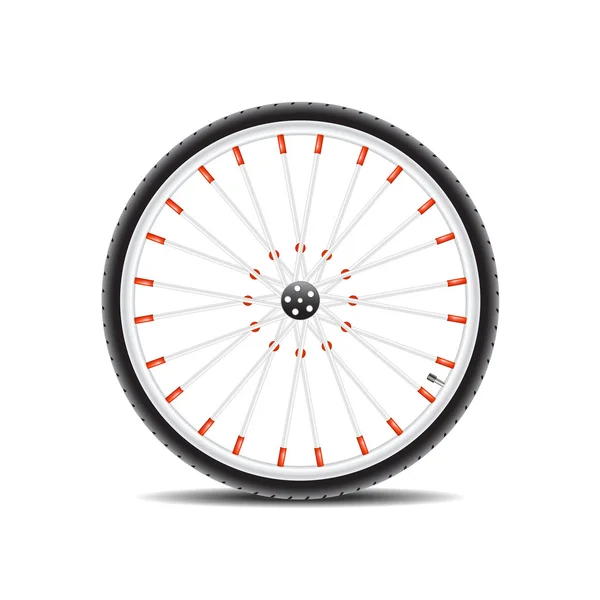 Roue et ombre de vélo — Image vectorielle