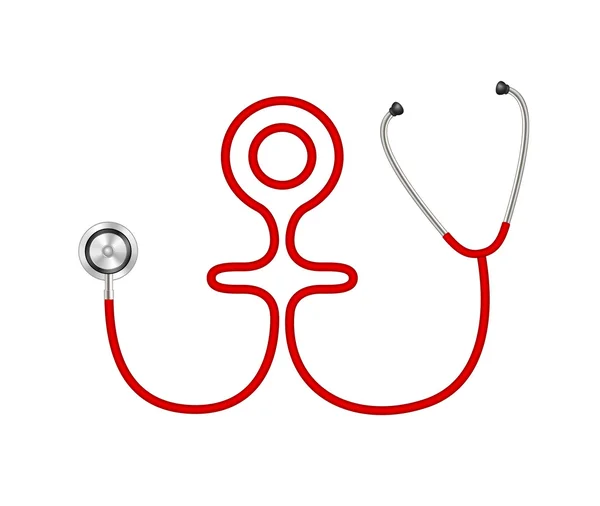 Stetoskop w kształcie znaku kobiece — Wektor stockowy