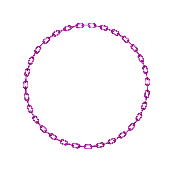 Purple chain in shape of circle — Stock Vector