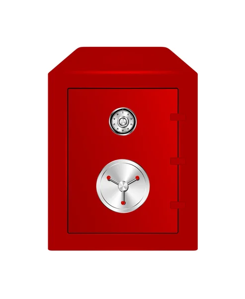 Bank Safe dalam desain merah - Stok Vektor