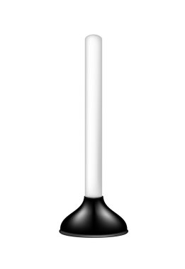 Plunger with white handle clipart