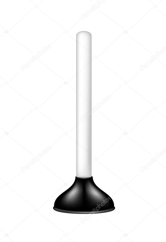 Plunger with white handle
