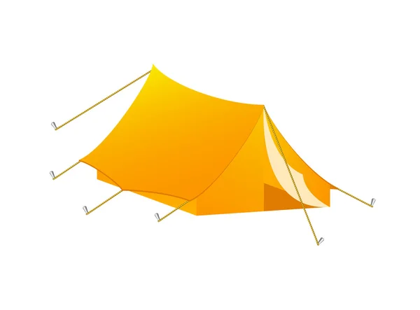 Camping tent in oranje ontwerp — Stockvector