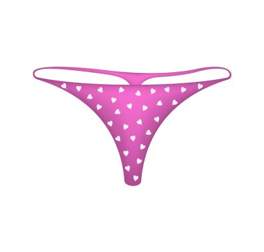 Women's panties in pink design clipart