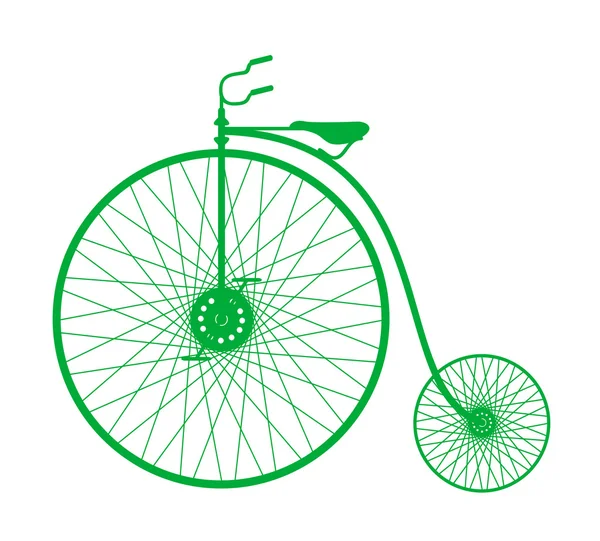 Silueta de bicicleta vintage — Vector de stock