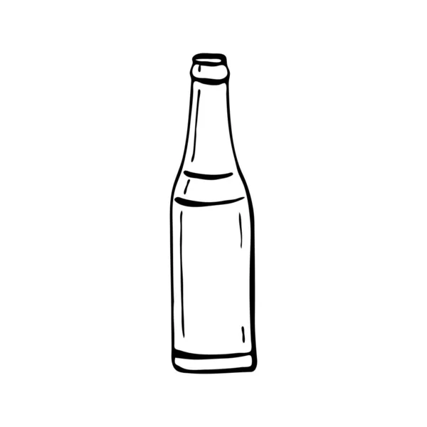 Garrafas Cerveja Doodle Elemento Desenhado Mão Para Web Design Papelaria —  Vetores de Stock