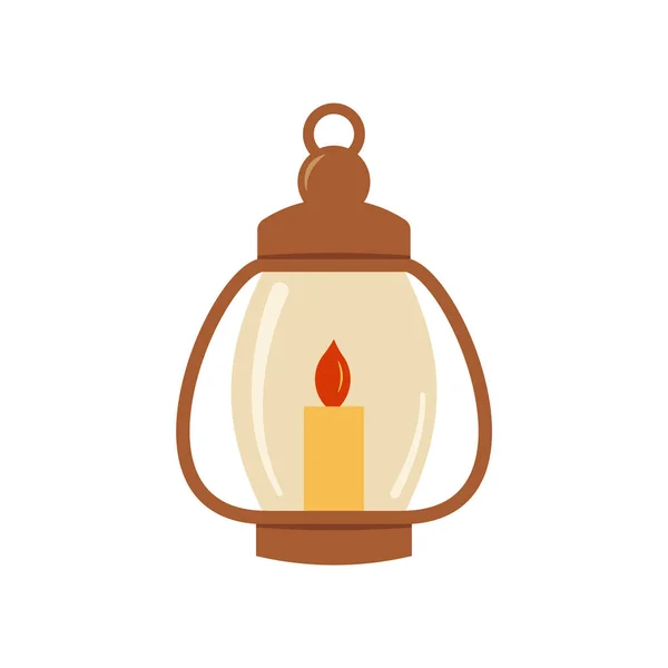 Lantern Candle Illustration Vector Illustration Stickers Stationery Decoration — Stock Vector
