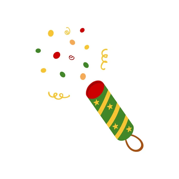 Festive Doodle Style Confetti Cute Vector Illustration Holiday Decoration Cards — 图库矢量图片