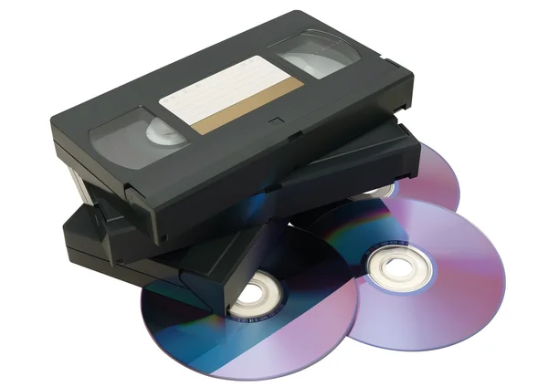 Vhs band und dvd — Stockvektor