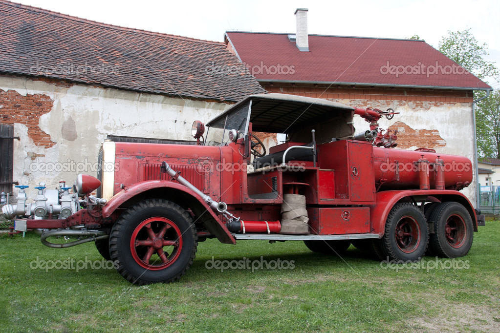 An old vintage fire truck