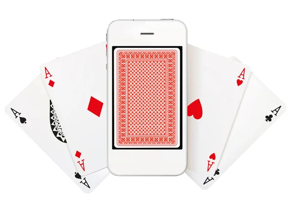 Spelen op een smartphone — Stockvector