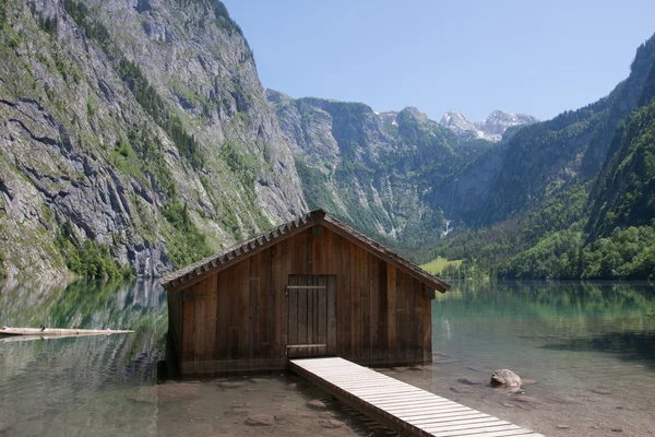 Obersee でのボートハウス — ストック写真