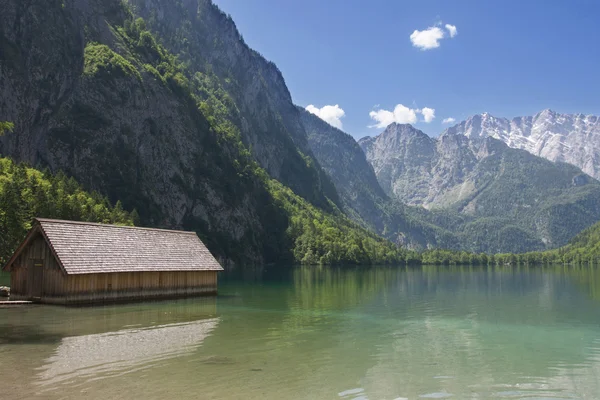Boathouse at Obersee — Stock Photo, Image