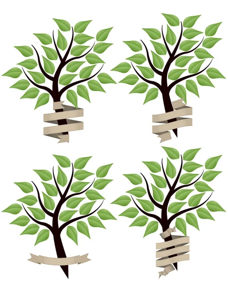 Tree banner — Stock Vector