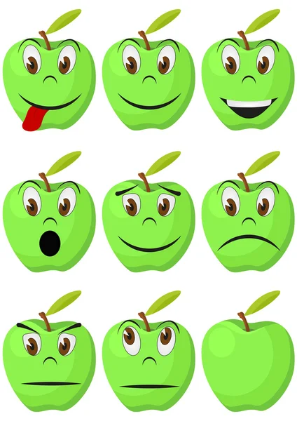 Jabłko twarz — Wektor stockowy