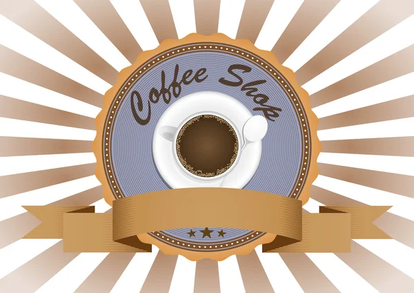 Kaffe badge — Stock vektor