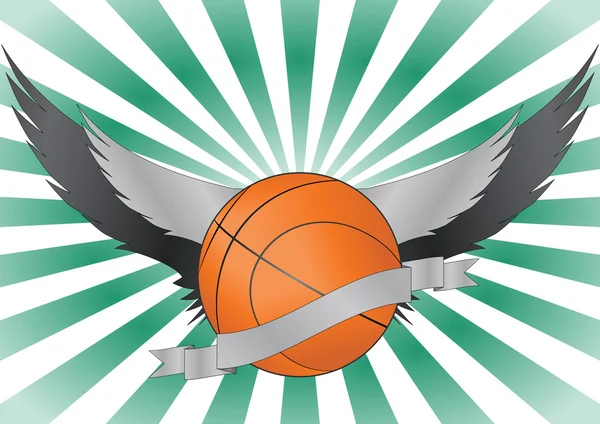 Baskertball wings — Stock Vector