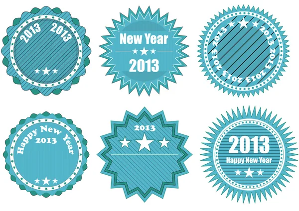 2013 blue badge — Stock Vector