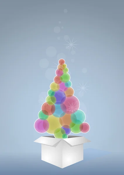 Caja del árbol de Navidad — Vector de stock