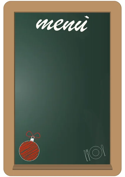 Kerst menu schoolbord — Stockvector