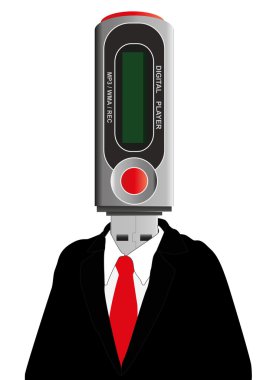 MP3 aygıt adam