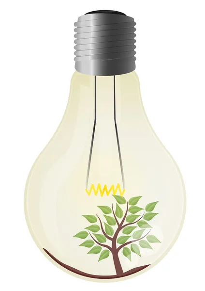 Tree lightbulb — Stock Vector