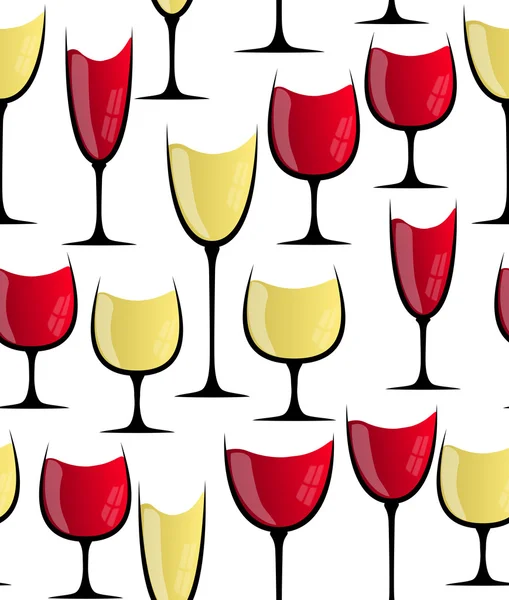 Copa de vino patrón sin costura — Archivo Imágenes Vectoriales
