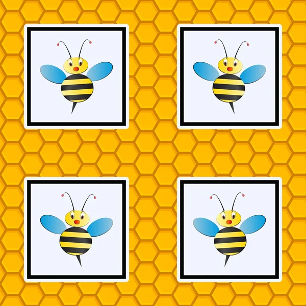 Beehive seamless mönster — Stock vektor