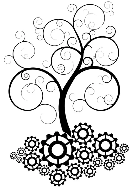 Gear tree — Stock Vector