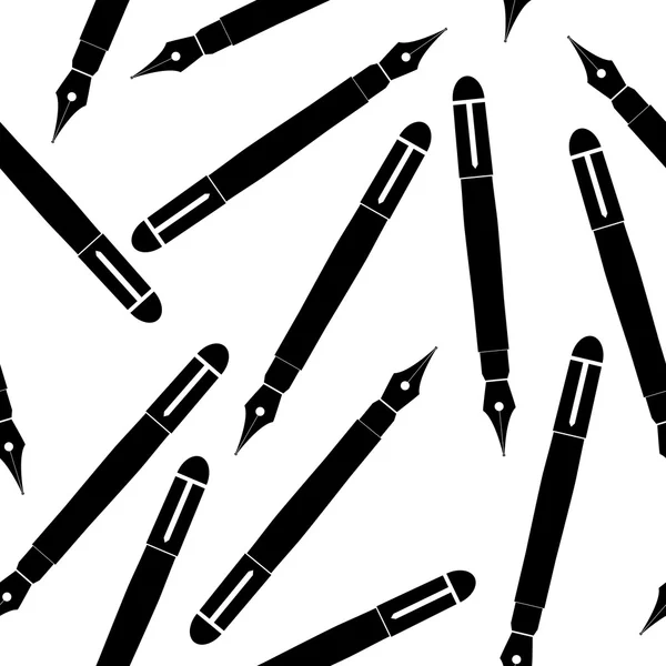 Padrão sem costura caneta-tinteiro — Vetor de Stock