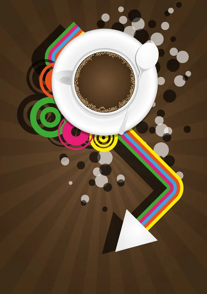 コーヒー カラー グラフィック — ストックベクタ