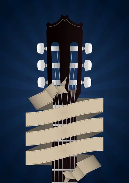 Cabezal guitarra — Vector de stock