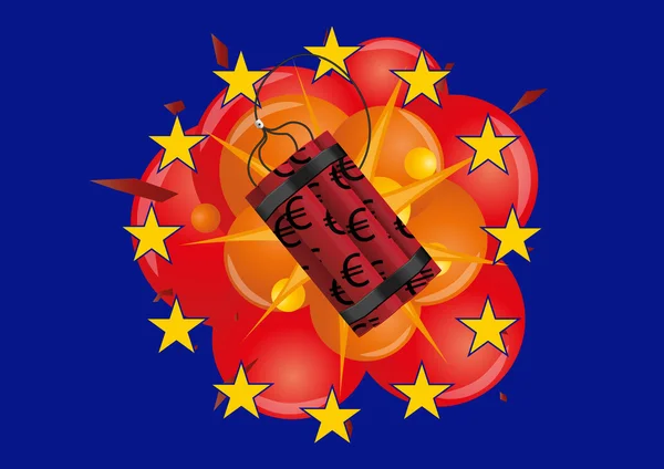 Bomb europe — Stock Vector