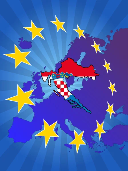 Croatie européenne — Image vectorielle