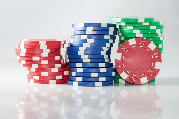 Żetony kasyna gier hazardowych — Zdjęcie stockowe