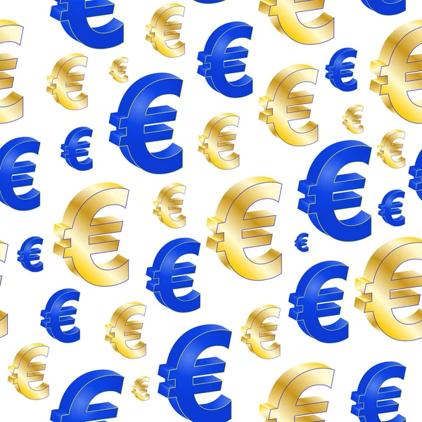 Euro zökkenőmentes minta — Stock Vector