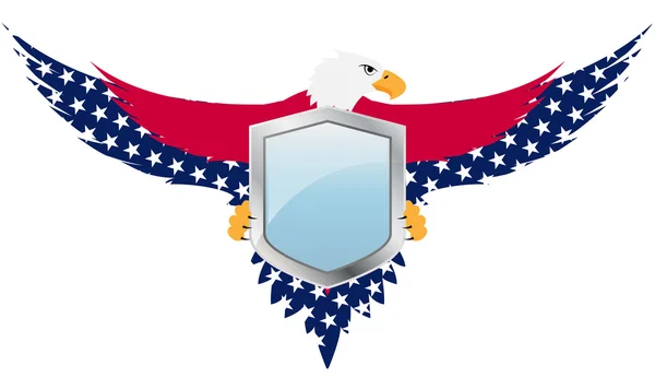 Usa eagle shield — ストックベクタ