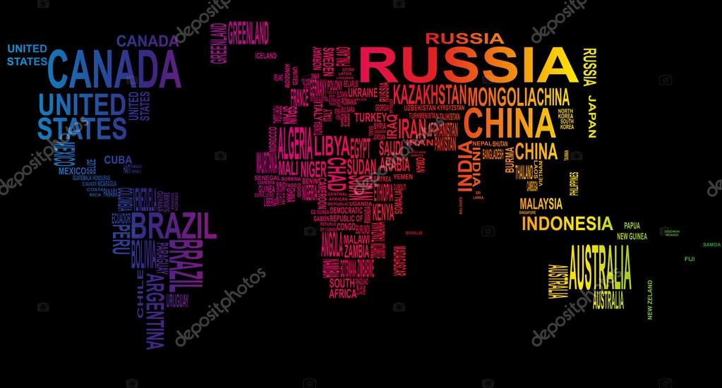 World Map With Country Name Stock Vector Image By C Willypd