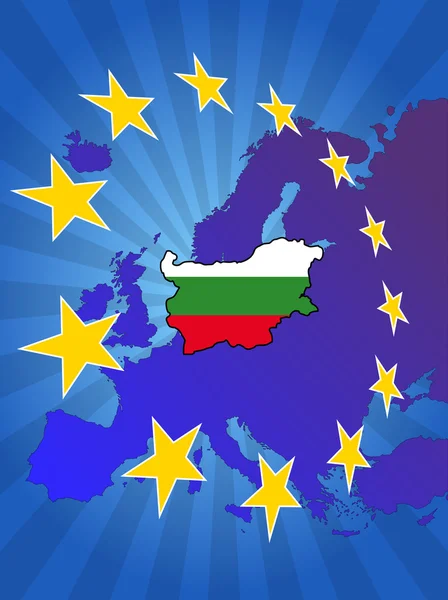 Bulgarien i Europa — Stock vektor