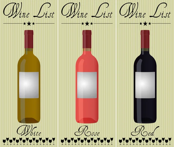 Lista de vinos — Vector de stock