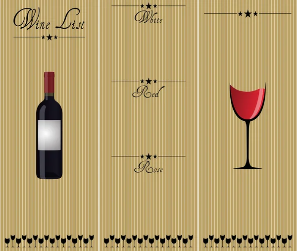 Lista de vinos — Vector de stock