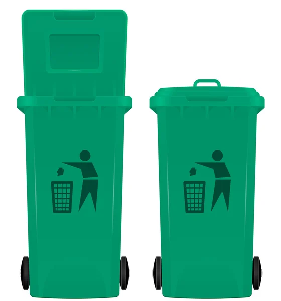 Wheelie bin — Stok Vektör