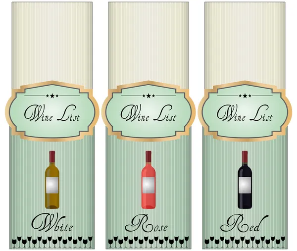 Wine list — Stock Vector