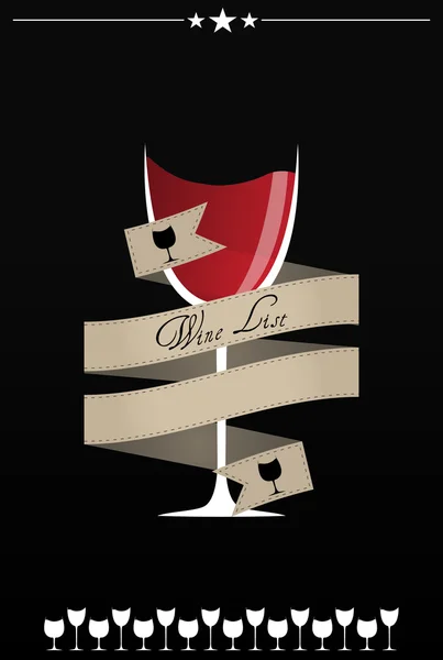 Şarap Listesi — Stok Vektör