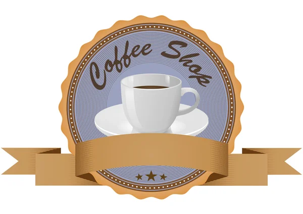 Kaffe badge — Stock vektor