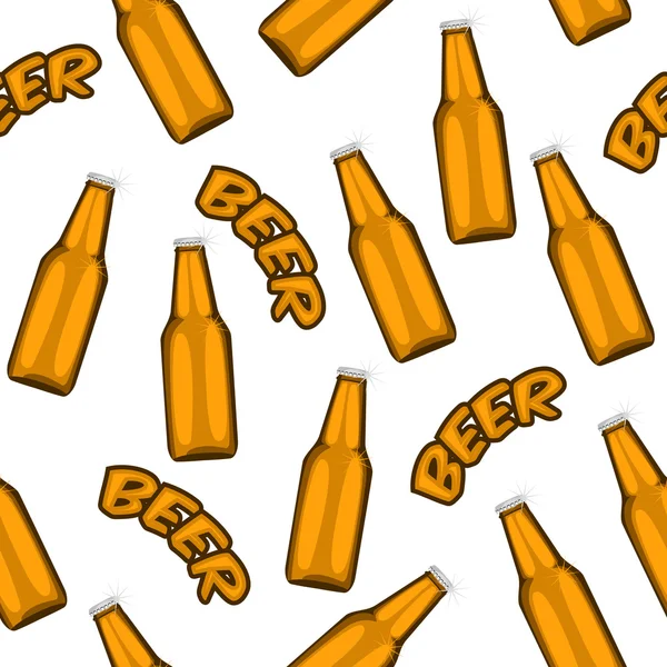 Illustratie van bier naadloze patroon — Stockvector