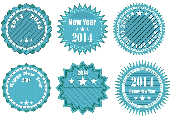 2014 blue badge — Stock Vector